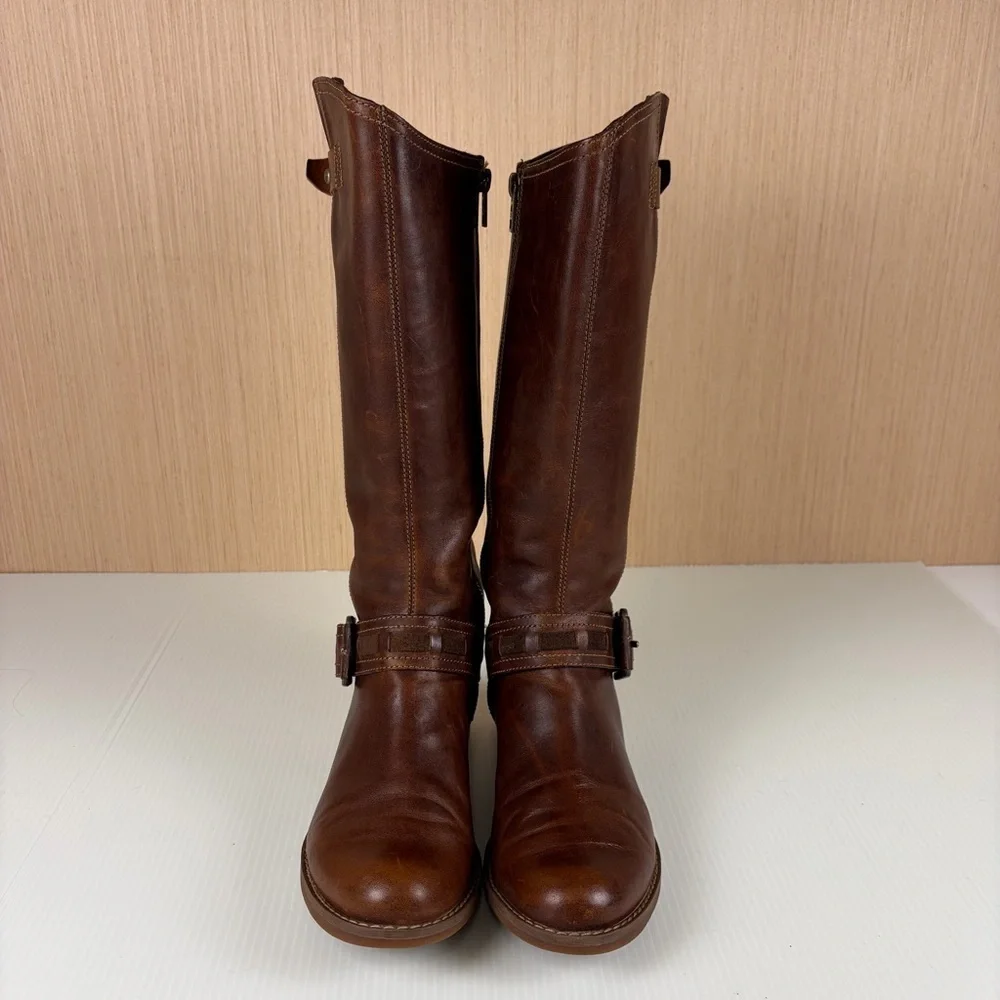 Timberland Women’s Tall Brown Leather Riding Boots Size 6.5